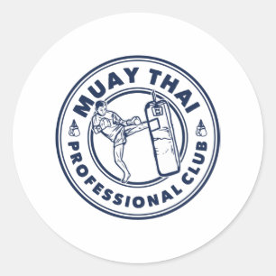 Muay Thai Professional Club Classic Round Sticker