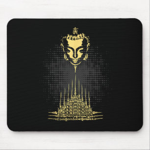 Muay Thai Pyramid Buddha Tattoo Kickboxing Cultura Mouse Mat