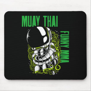 Muay Thai Rolled Up Astronaut, Mma, Kickboxing, Ji Mouse Mat