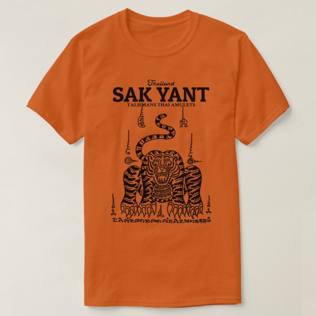 Muay Thai Sak Yant Tiger 3 T-Shirt (Design Front)