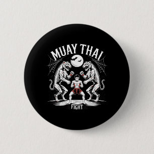 Muay Thai Sak Yant Tiger Halloween Kick Boxing MMA 6 Cm Round Badge