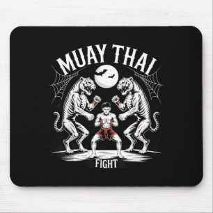 Muay Thai Sak Yant Tiger Halloween Kick Boxing MMA Mouse Mat