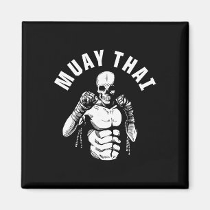 Muay Thai Skeleton Fighter Mma Club Coach Martial Magnet