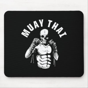 Muay Thai Skeleton Fighter Mma Club Coach Martial  Mouse Mat