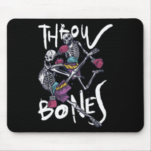 Muay Thai Skeleton - Thai Boxing And Kickboxing Mouse Mat