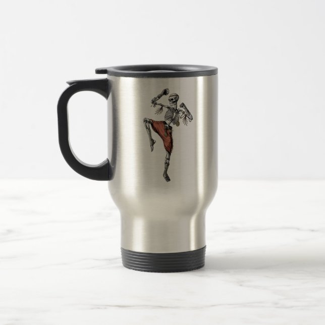 Muay Thai Skeleton Travel Mug (Left)