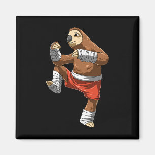 Muay Thai Sloth - Thai Boxing And Kickboxing Magnet