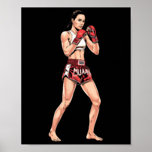 Muay Thai Stance Comt Sports A Kickboxing Fan _1 Poster