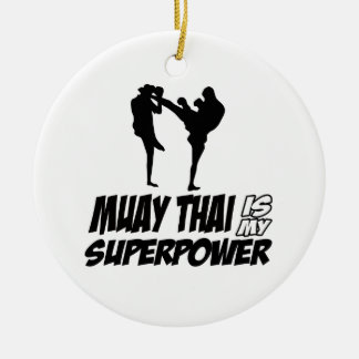 Muay Thai Superpower Designs Ceramic Tree Decoration