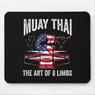 Muay Thai Tha Art Of 8 Limbs Fighter Martial Arts  Mouse Mat