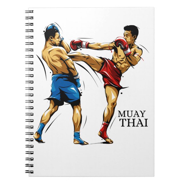 Muay Thai/Thai Boxing Caderno Notebook (Front)
