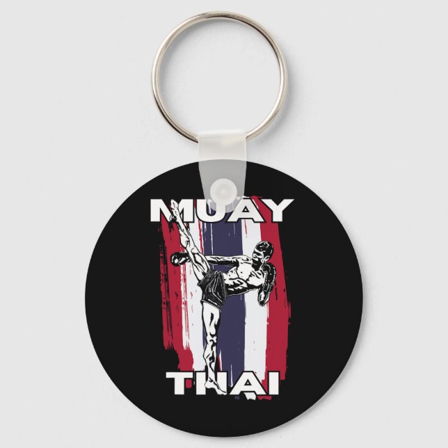Muay Thai , Thai Boxing  Key Ring (Front)