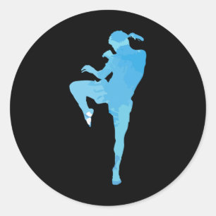 Muay Thai Thai Boxing Sport Classic Round Sticker