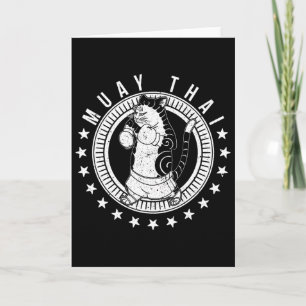 Muay Thai Thailand Fist Ring Knee Fighter Techniqu Card