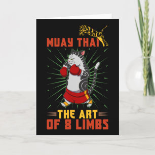Muay Thai Thailand Fist Ring Knee Fighter Techniqu Card