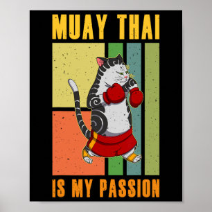 Muay Thai Thailand Fist Ring Knee Fighter Techniqu Poster