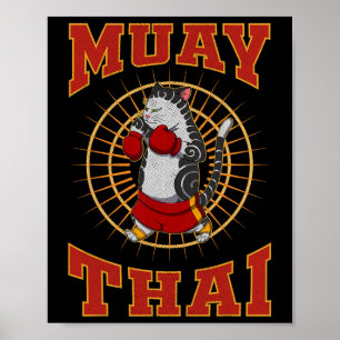 Muay Thai Thailand Fist Ring Knee Fighter Techniqu Poster