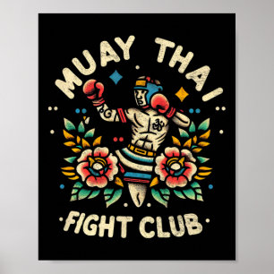 Muay Thai Thailand Kickboxing Mma Fighter Traditio Poster
