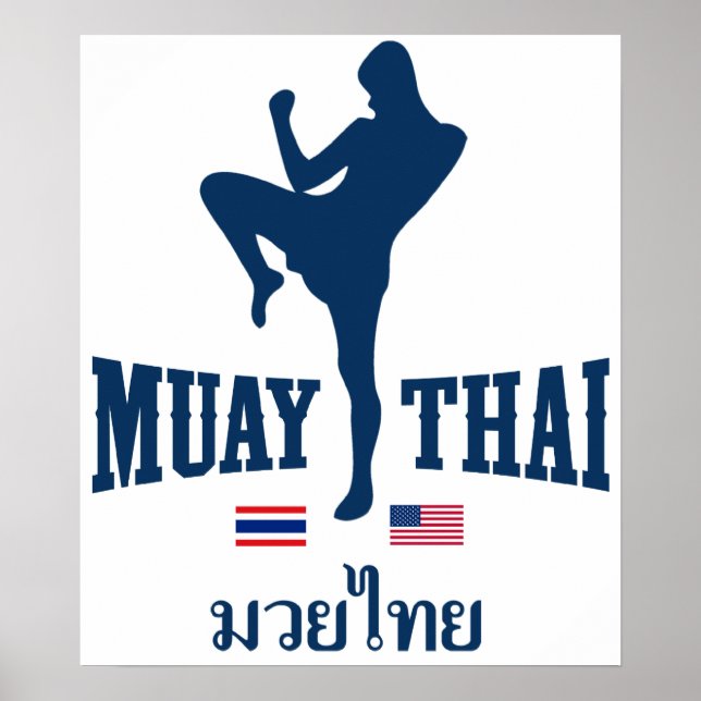 Muay Thai Thailand USA Poster (Front)