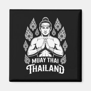Muay Thai Thailand Vintage Tiger Fighter Training Magnet