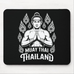 Muay Thai Thailand Vintage Tiger Fighter Training  Mouse Mat