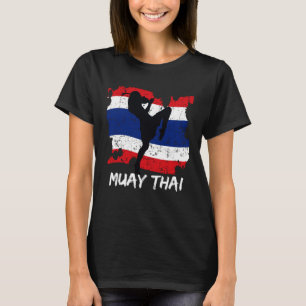 Muay Thai Thaïlande Flag Thai Boxing Kickboxing T-Shirt