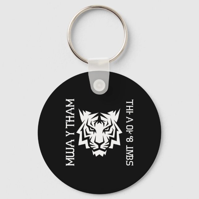 Muay Thai Tiger Art Of 8 Limbs Kickboxing Design S Key Ring (Front)