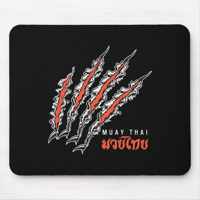 Muay Thai Tiger Claw Mma Street Fight Kickboxing C Mouse Mat (Front)