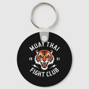 Muay Thai Tiger Fight Kickboxing Fighters Thaiboxi Key Ring