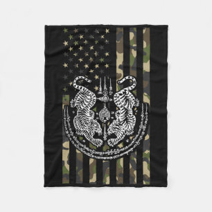 Muay Thai Tiger Mma Street Fight Muay Thai Kickbox Fleece Blanket