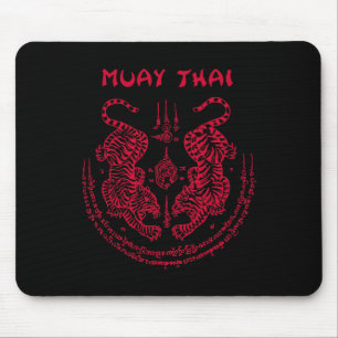 Muay Thai Tiger Sak Yant Spiritual Kickboxing Thai Mouse Mat