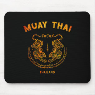 Muay Thai Tiger Sak Yant Tattoo Kickboxing Thailan Mouse Mat