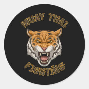 Muay Thai Tiger - Thai Boxing And Kickboxing _2 Classic Round Sticker