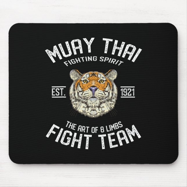 Muay Thai Tiger Thai Boxing Kickboxing  Mouse Mat (Front)