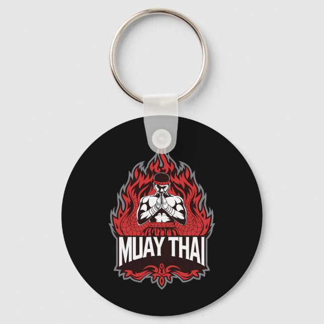 Muay Thai - Traditional Thai Boxing  Key Ring (Front)