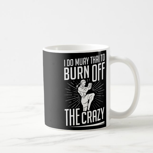 Muay Thai Training Fighter Kickboxing Beginner Box Coffee Mug (Right)