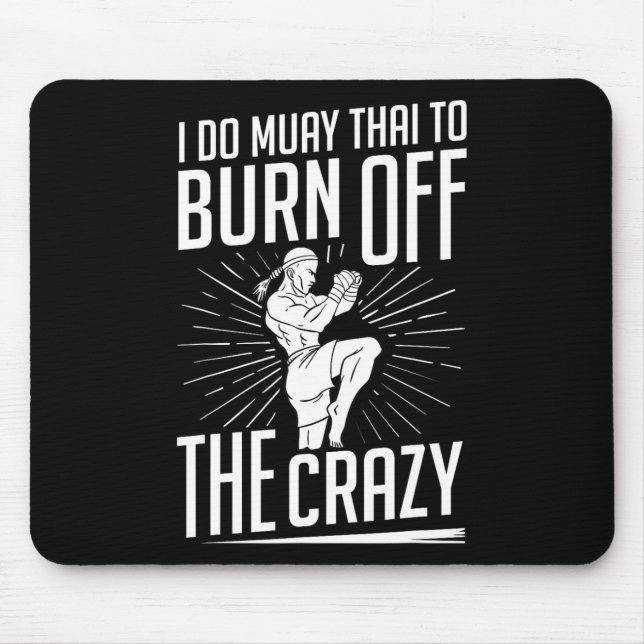 Muay Thai Training Fighter Kickboxing Beginner Box Mouse Mat (Front)
