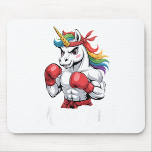Muay Thai Unicorn Ninja Thaiboxing Boxing Mouse Mat