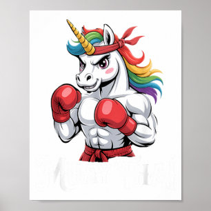 Muay Thai Unicorn Ninja Thaiboxing Boxing Poster
