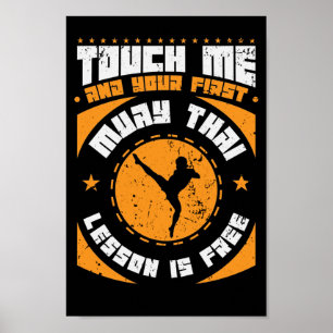 Muay Thai "Versuch mich anzufassen" Poster
