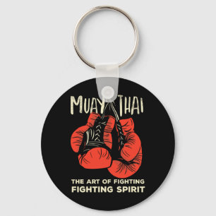 Muay Thai Vintage Retro Art Of Fighting Kickboxing Key Ring