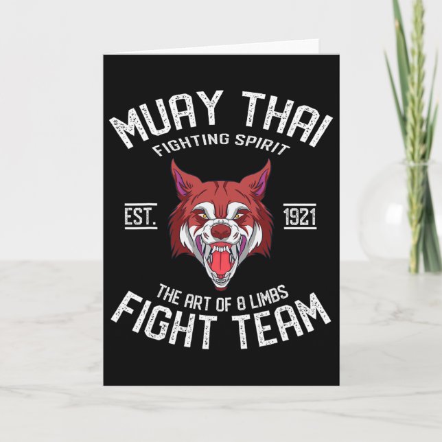 Muay Thai Wolf - Thai Boxing And Kickboxing  Card (Front)