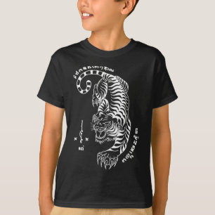 Muay Thailand Sak Yant Art Tattoo Tiger Kickboxing T-Shirt