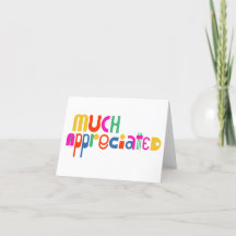 "Much Appreciated" Thank You Cards