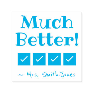 "Much Better!" Commendation Rubber Stamp