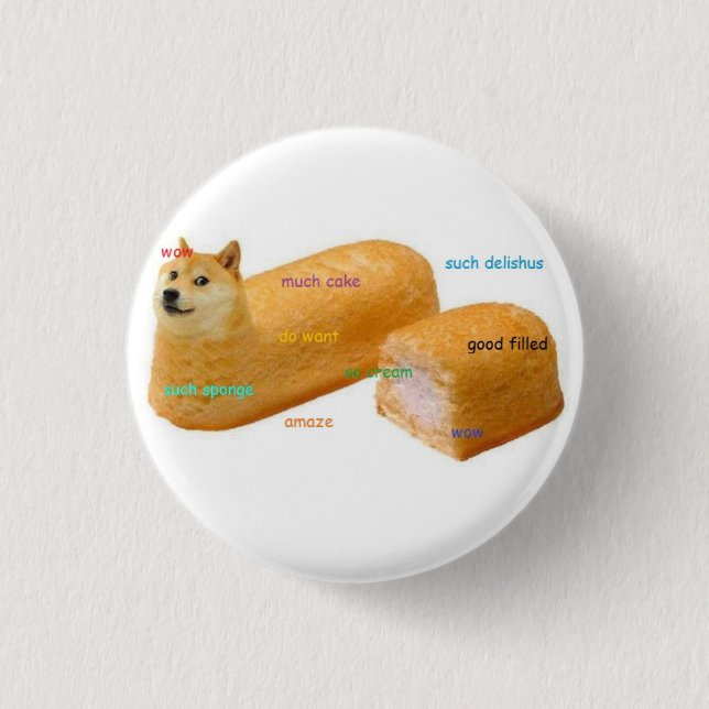 Much Cake DogeButton 3 Cm Round Badge (Front)