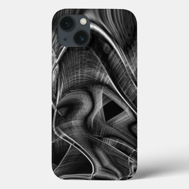 Much crooked with gray grooves in black background Case-Mate iPhone case (Back)