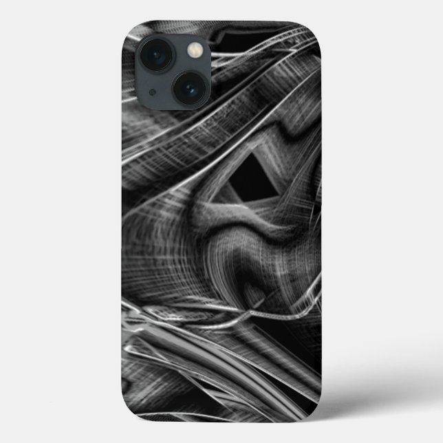 Much crooked with grey grooves in black background Case-Mate iPhone case (Back)