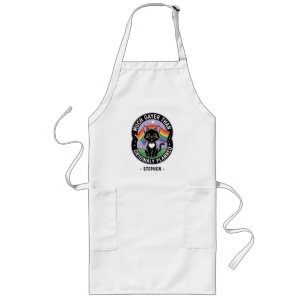 Much Gayer – Funny Cute Black Cat LGBTQ Pride Long Apron