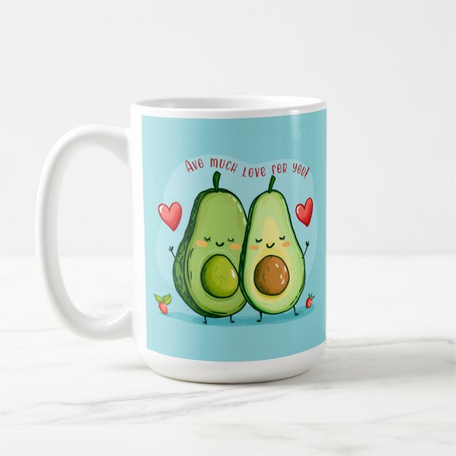 Much Love Avocado Coffee Mug (Left)